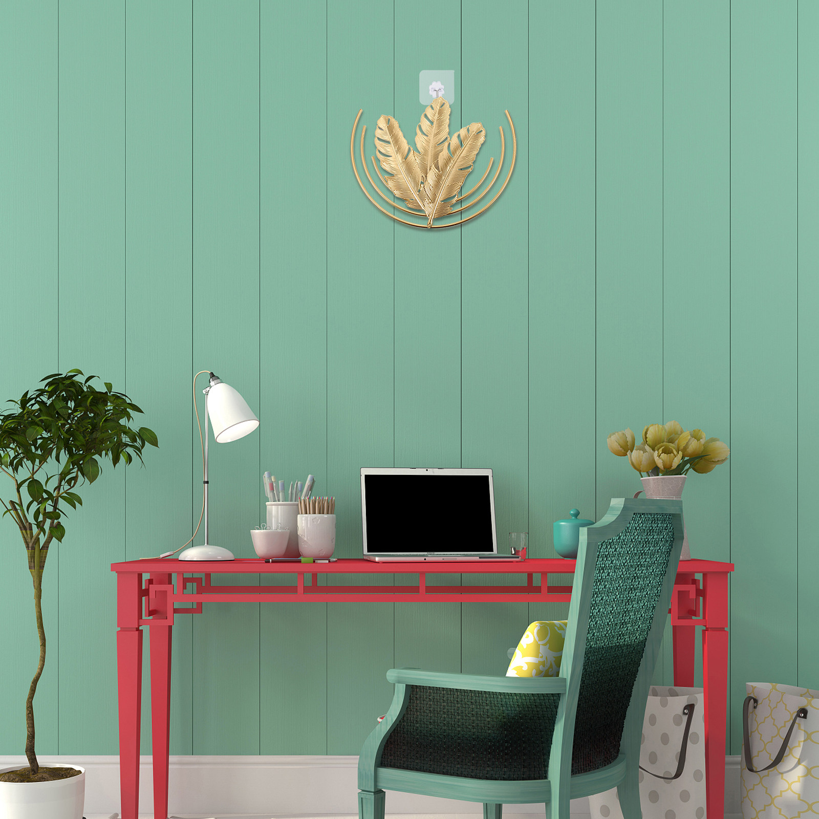 Home Office Background - Décoration murale en fer forgé en
