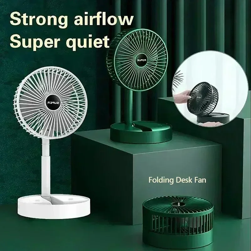 Usb Desk Fan - Ventilateur de bureau rechargeable, mini-ventilateur USB