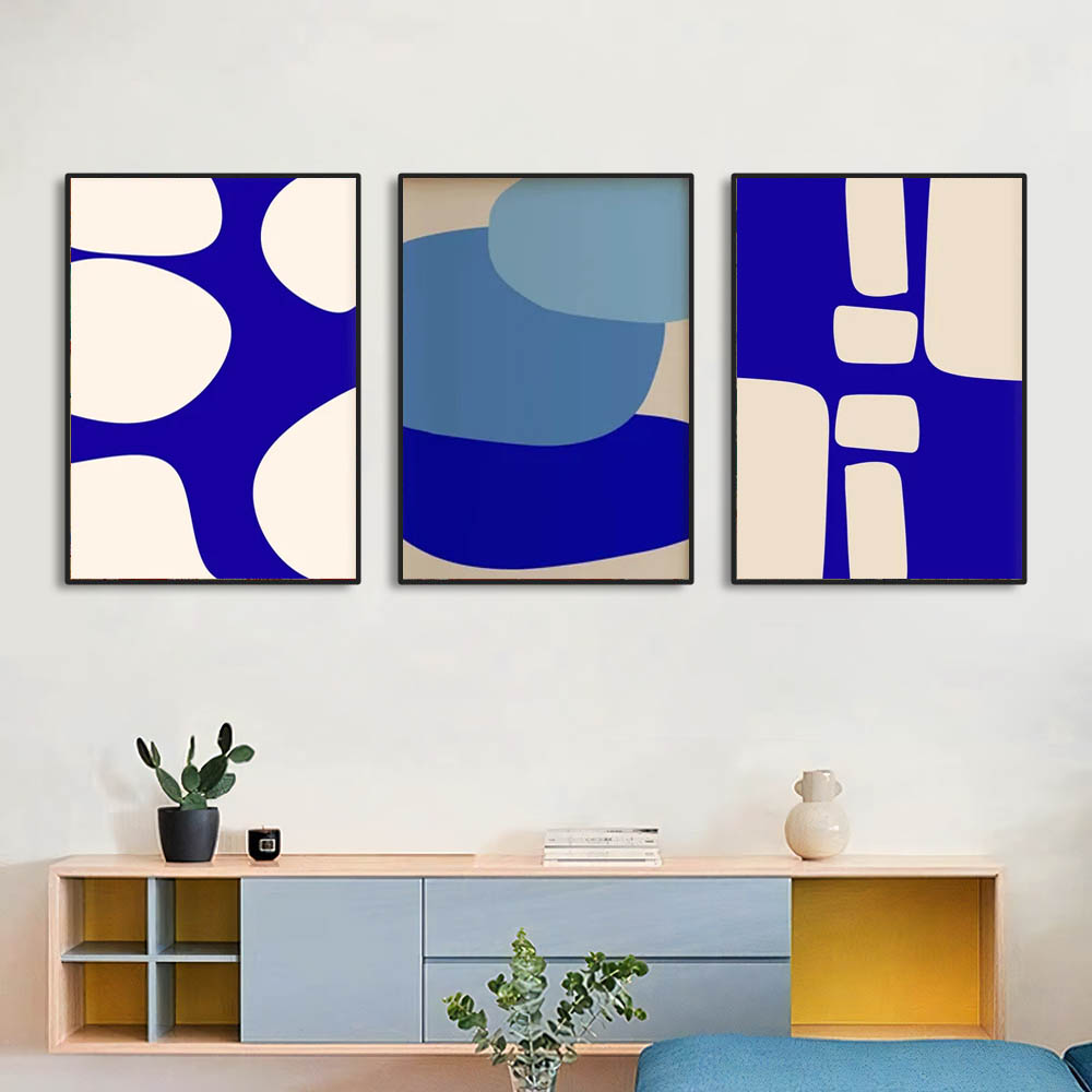 Home Office Minimalist - 1 affiche abstraite minimaliste colorée, affiche
