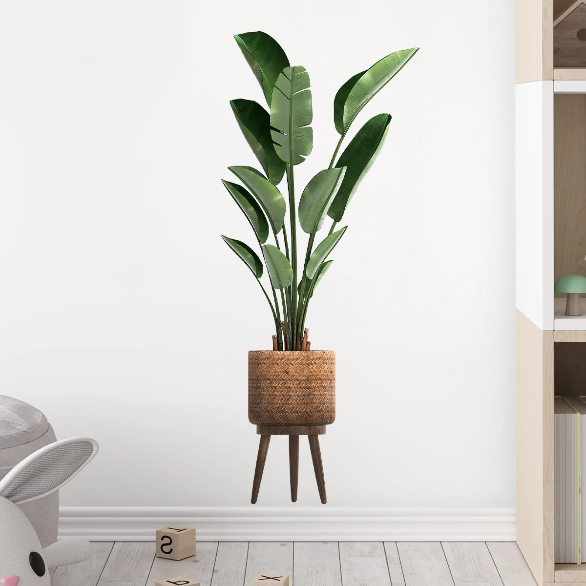 Home Office Layout - Autocollant mural ornemental en pot, plante