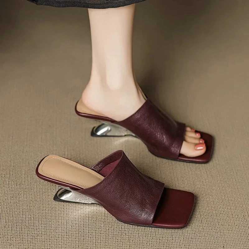 Home Office Microsoft - Pantoufles en cuir souple faites à