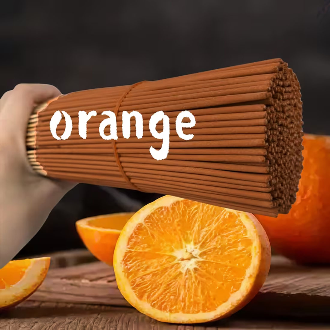 Home Office Yoga Room - Les bâtons d'encens orange naturel sont