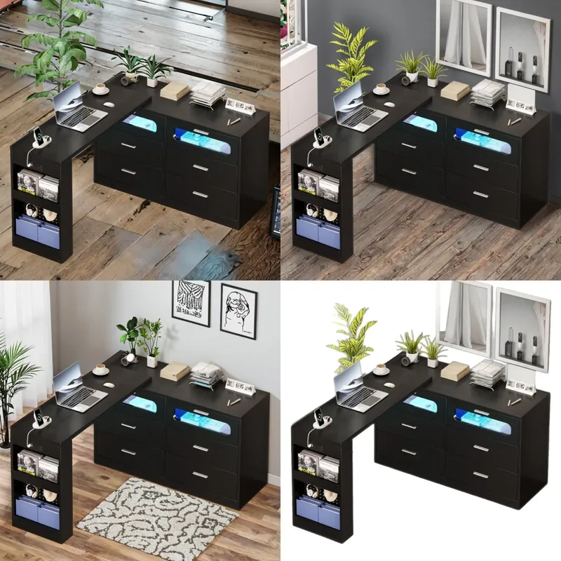 Bureau d'angle en forme de L a - Home Office L Shaped Desk avis et prix