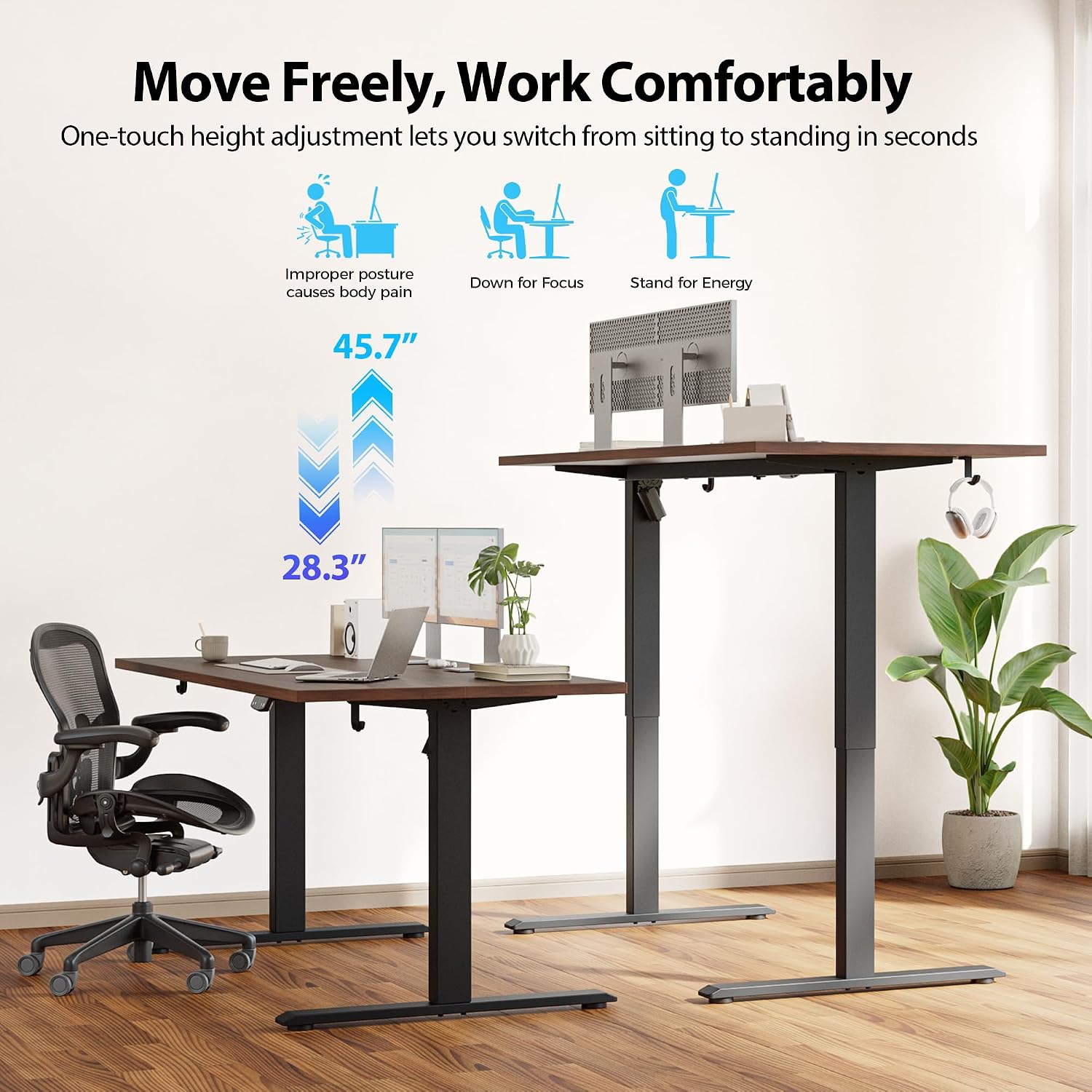 Bureau électrique réglable en  - Home Office Work Table avis et prix