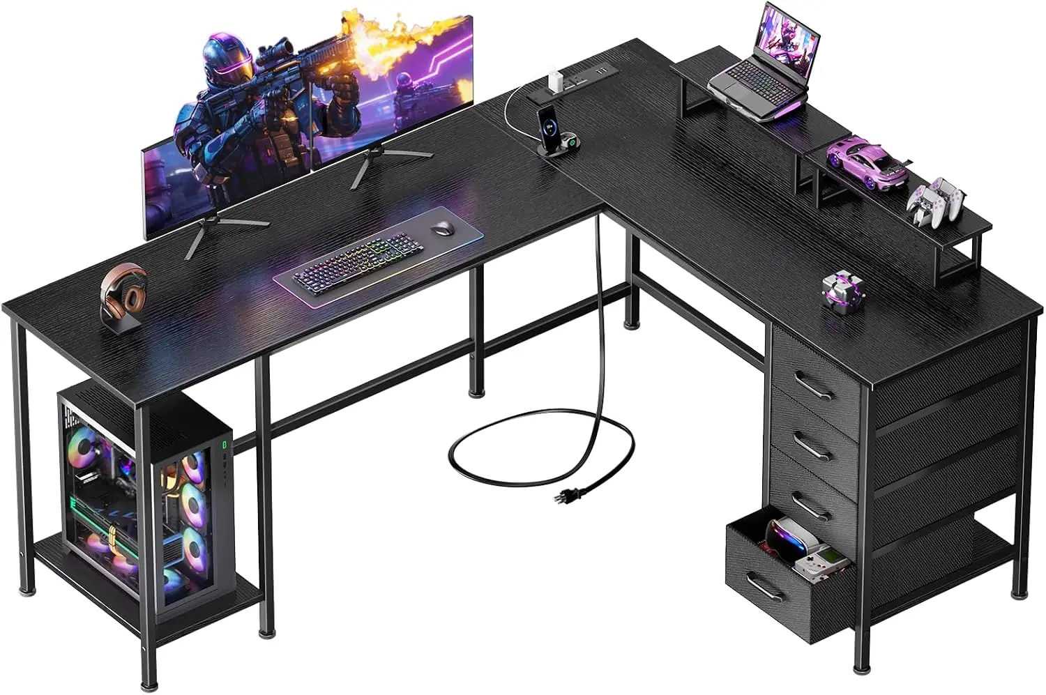Bureau d'ordinateur en forme d - Home Office L Shaped Desk avis et prix