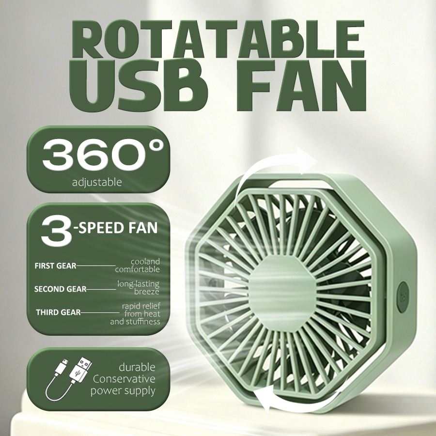 Ventilateur de bureau USB hexa - Usb Desk Fan avis et prix