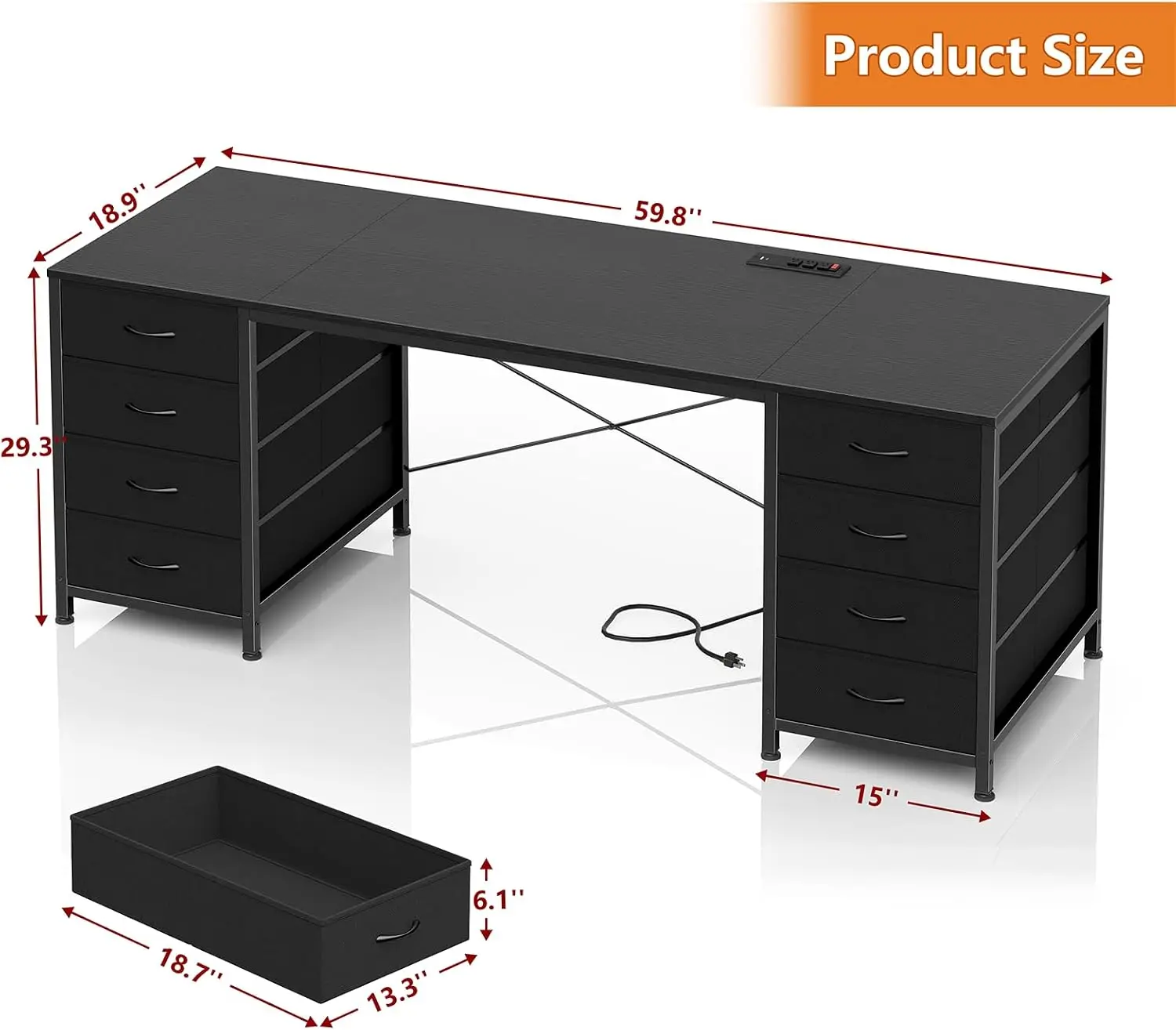 Bureau d'ordinateur de 60 pouc - Home Office L Shaped Desk avis et prix