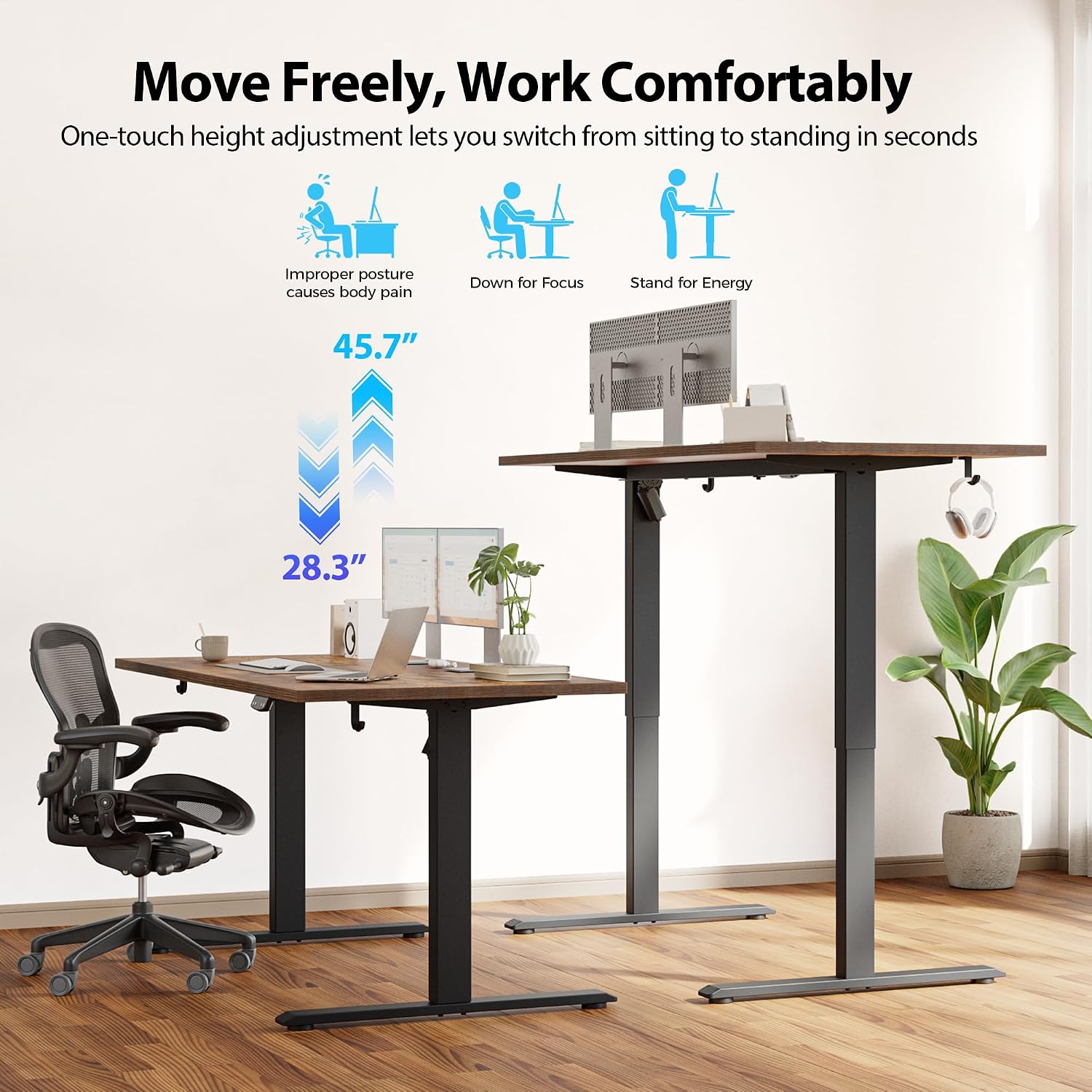 Bureau électrique réglable en  - Home Office Work Table avis et prix
