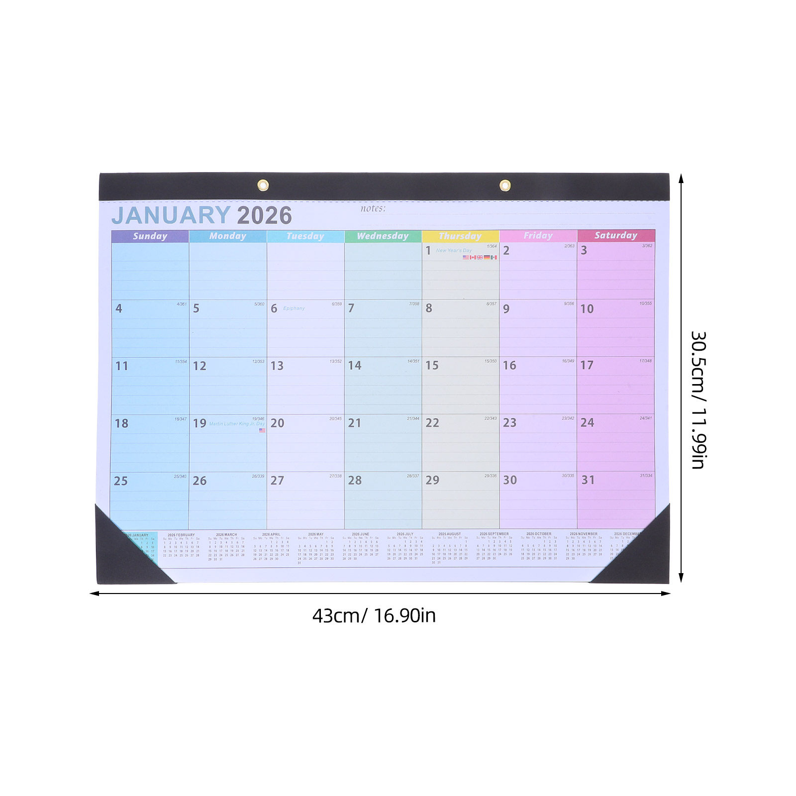 Calendrier mural 2026, 18 mois - Home Office Layout avis et prix