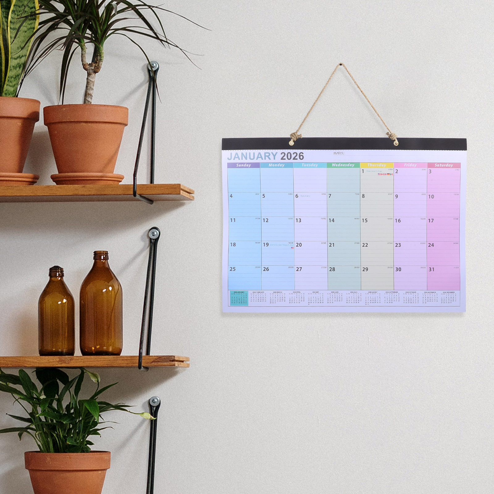 Calendrier mural 2026, 18 mois - Home Office Layout avis et prix