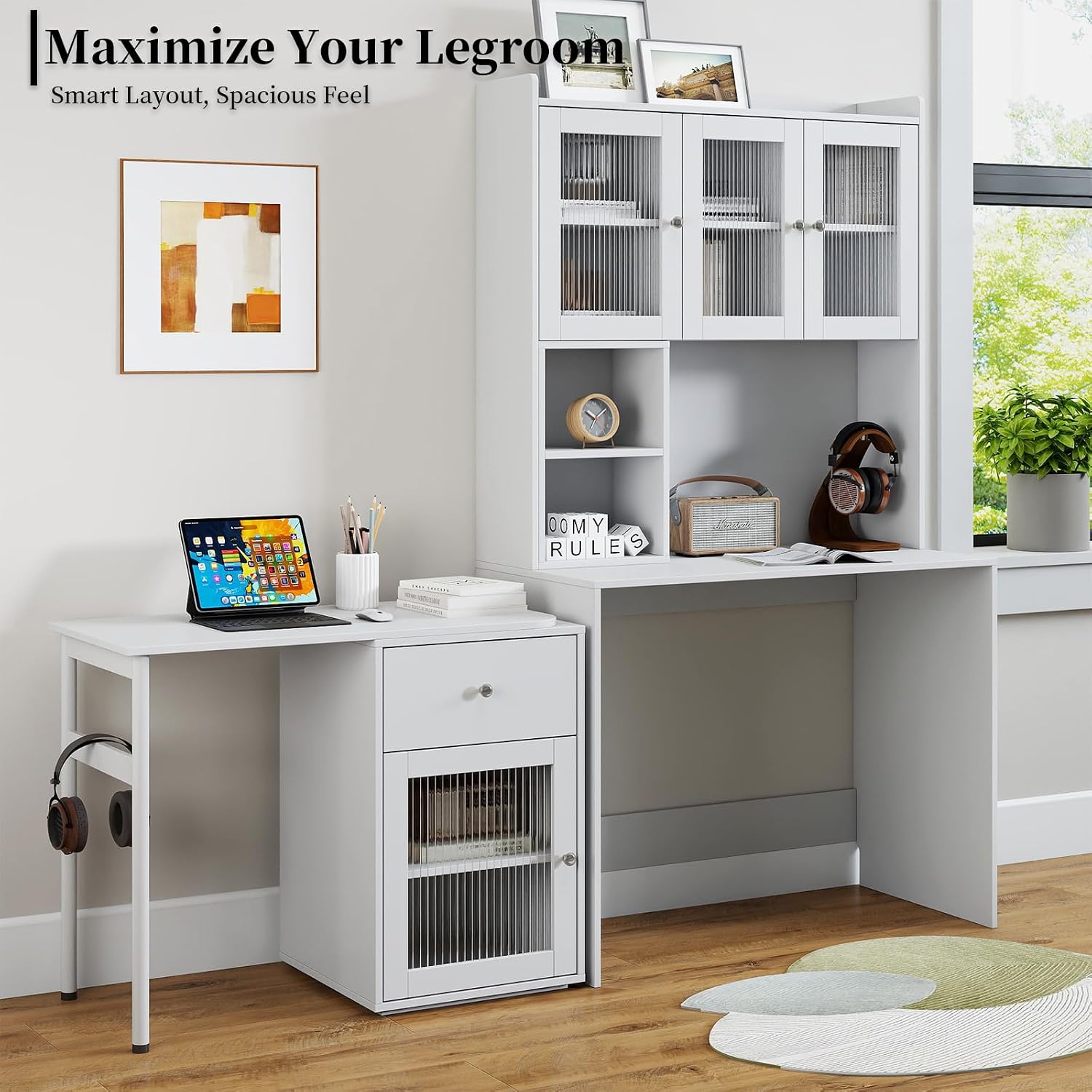 Bureau de télétravail avec huc - Home Office L Shaped Desk avis et prix