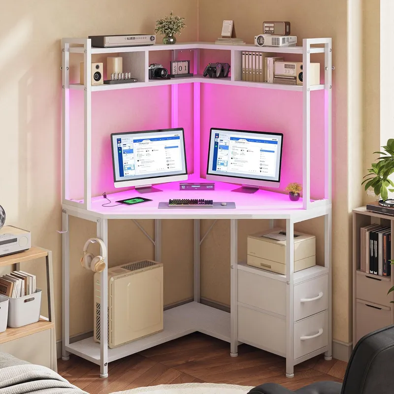 Bureau d'angle en forme de L a - Home Office L Shaped Desk avis et prix