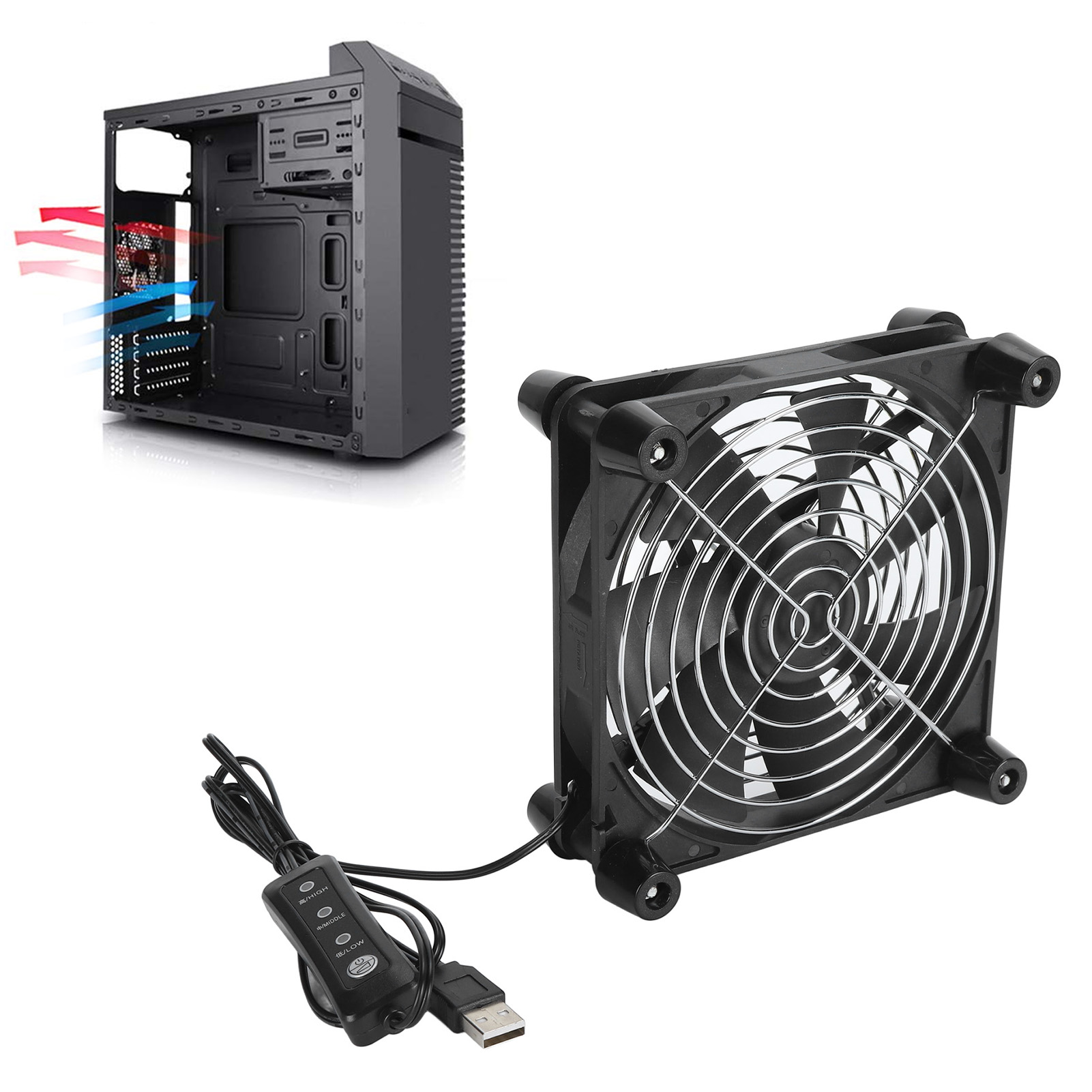 140mm ventilateur de boîtier d - Usb Desk Fan avis et prix