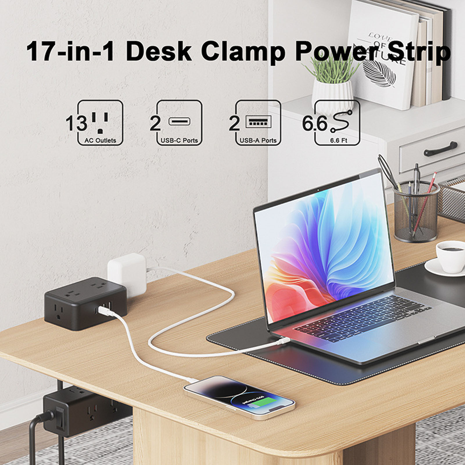 Multiprise 17 en 1 à double co - Power Strip Desk avis et prix