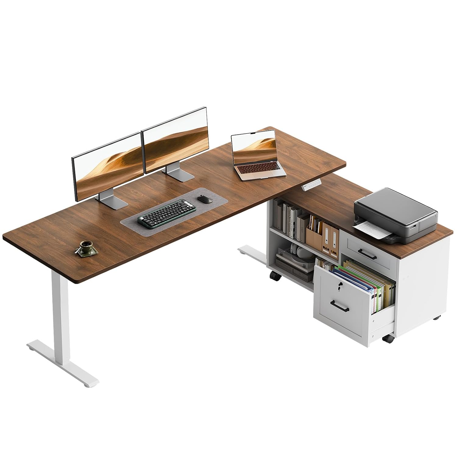 Bureau électrique réglable en  - Home Office L Shaped Desk avis et prix