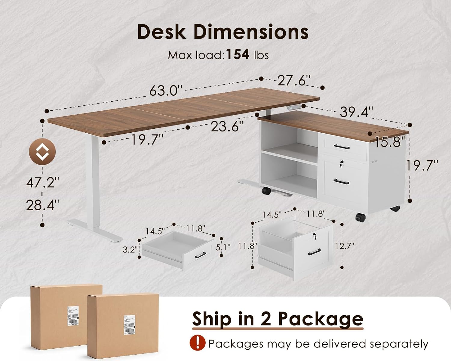 Bureau électrique réglable en  - Home Office L Shaped Desk avis et prix