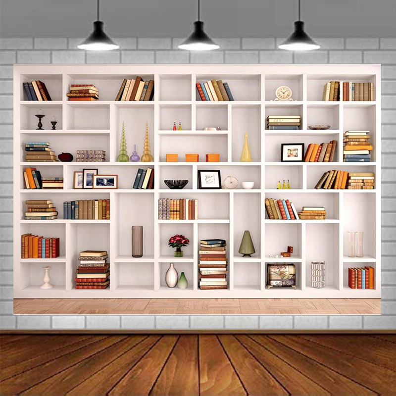 Fond de photographie bibliothè - Home Office Background For Zoom avis et prix