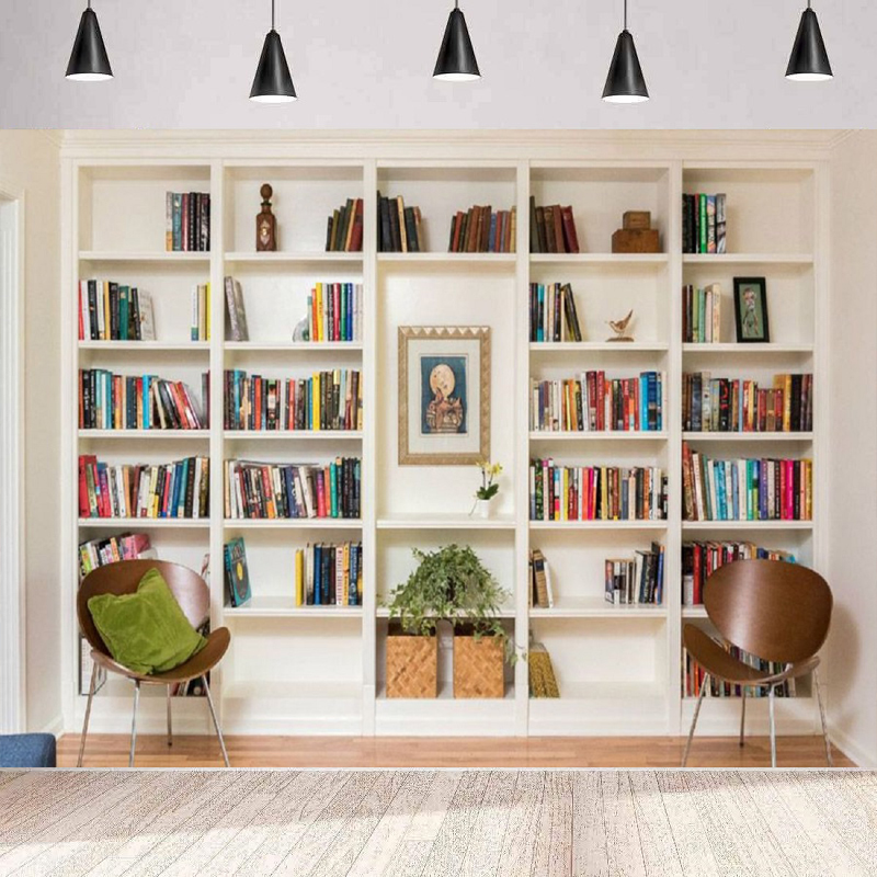 Fond de photographie bibliothè - Home Office Background For Zoom avis et prix