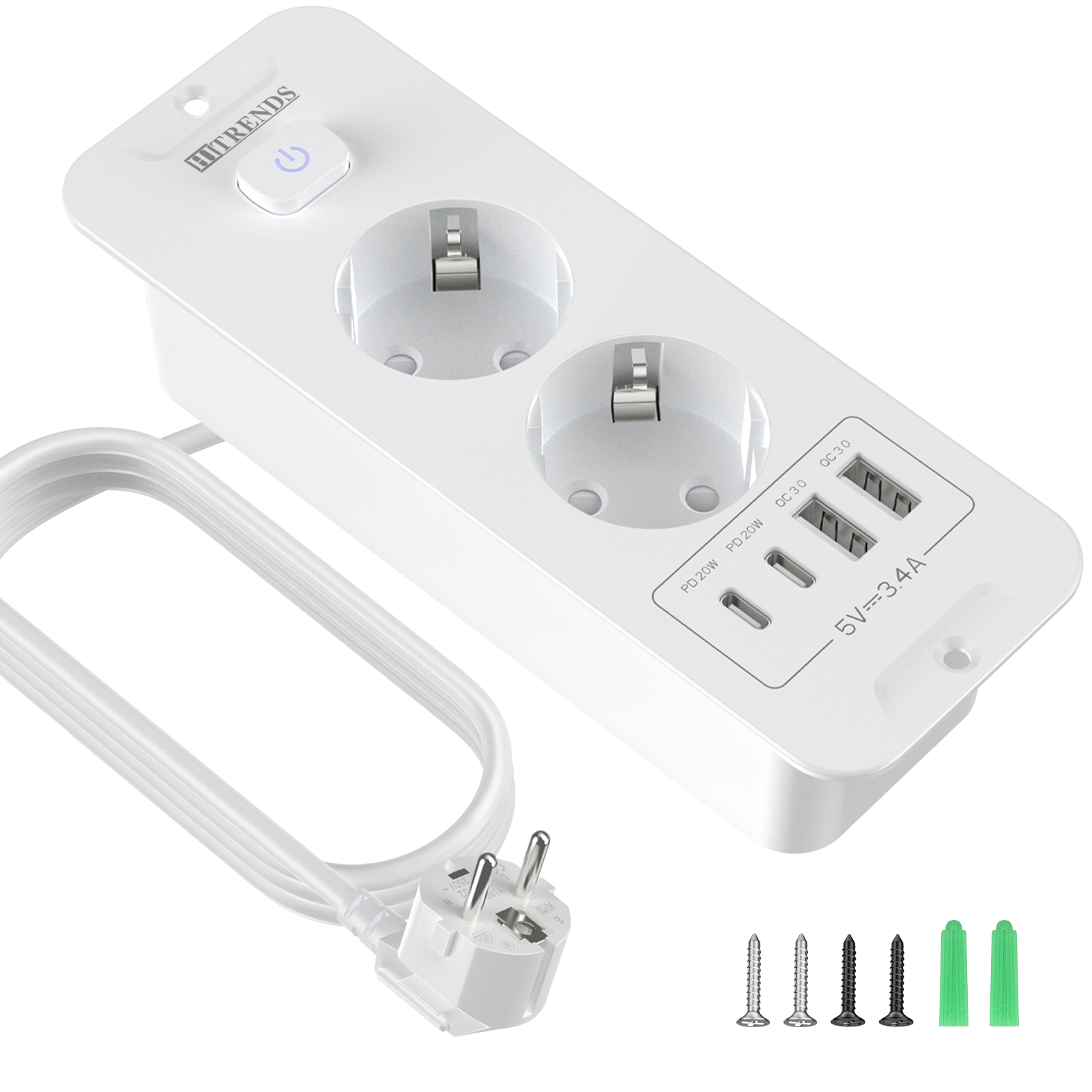 Prise encastrée EU, multiprise - Power Strip Desk avis et prix