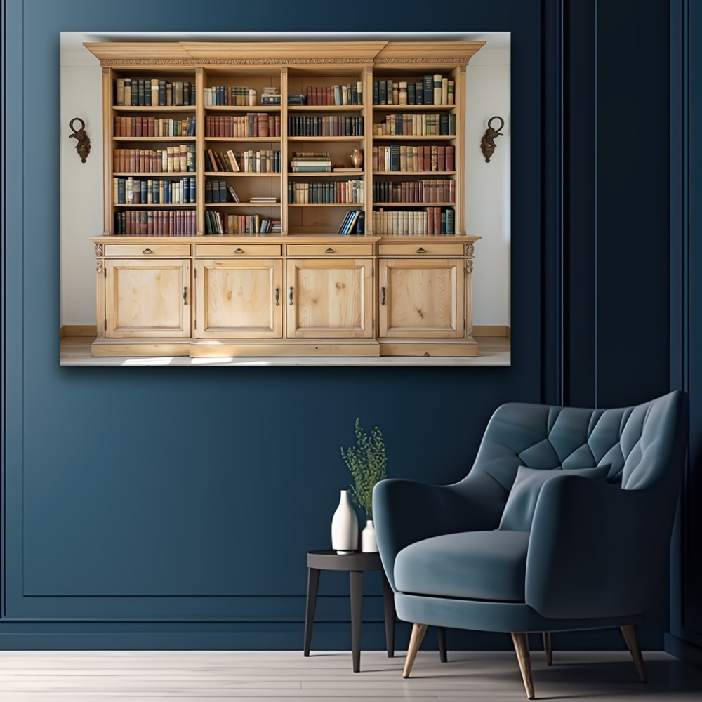 1 bibliothèque élégante en boi - Home Office Background avis et prix