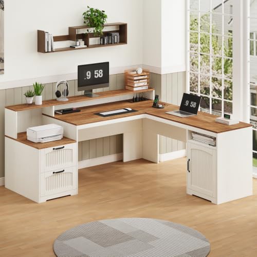 Bureau en L de style farmhouse - Home Office L Shaped Desk avis et prix