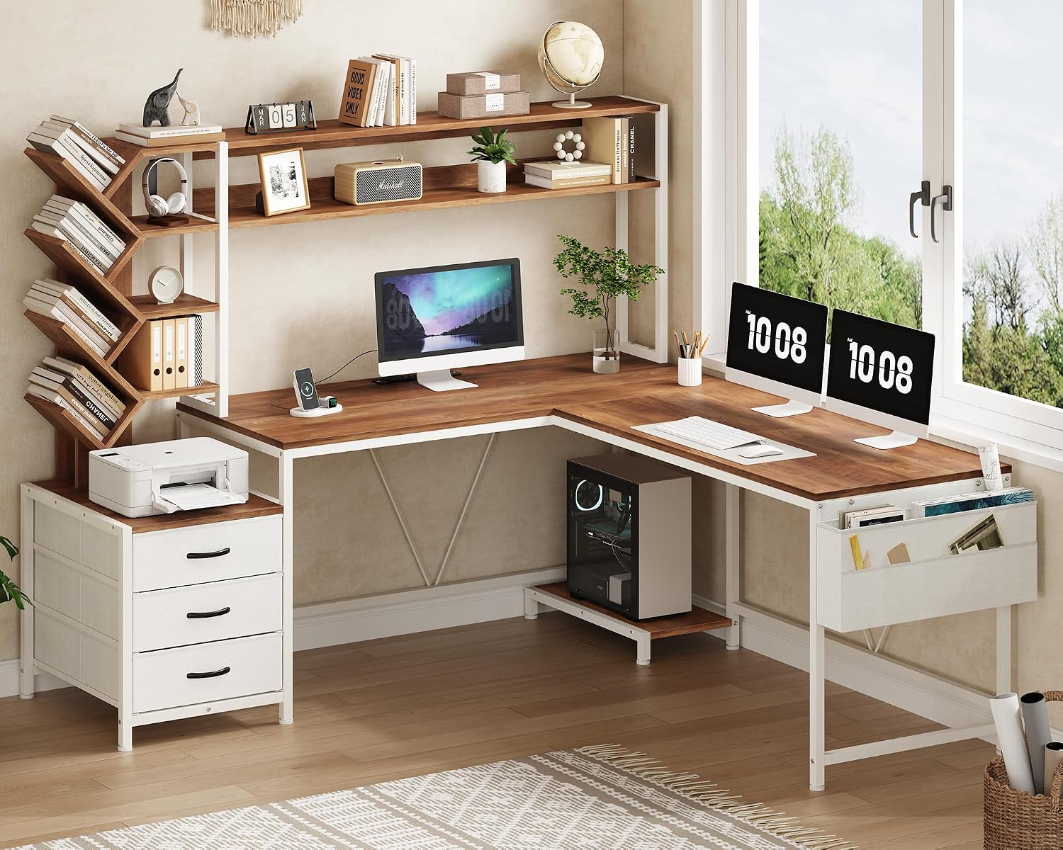 Bureau en L de 63 pouces avec  - Home Office L Shaped Desk avis et prix