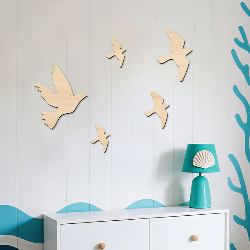Panneau en bois d'oiseaux vola - Home Office Yoga Room avis et prix