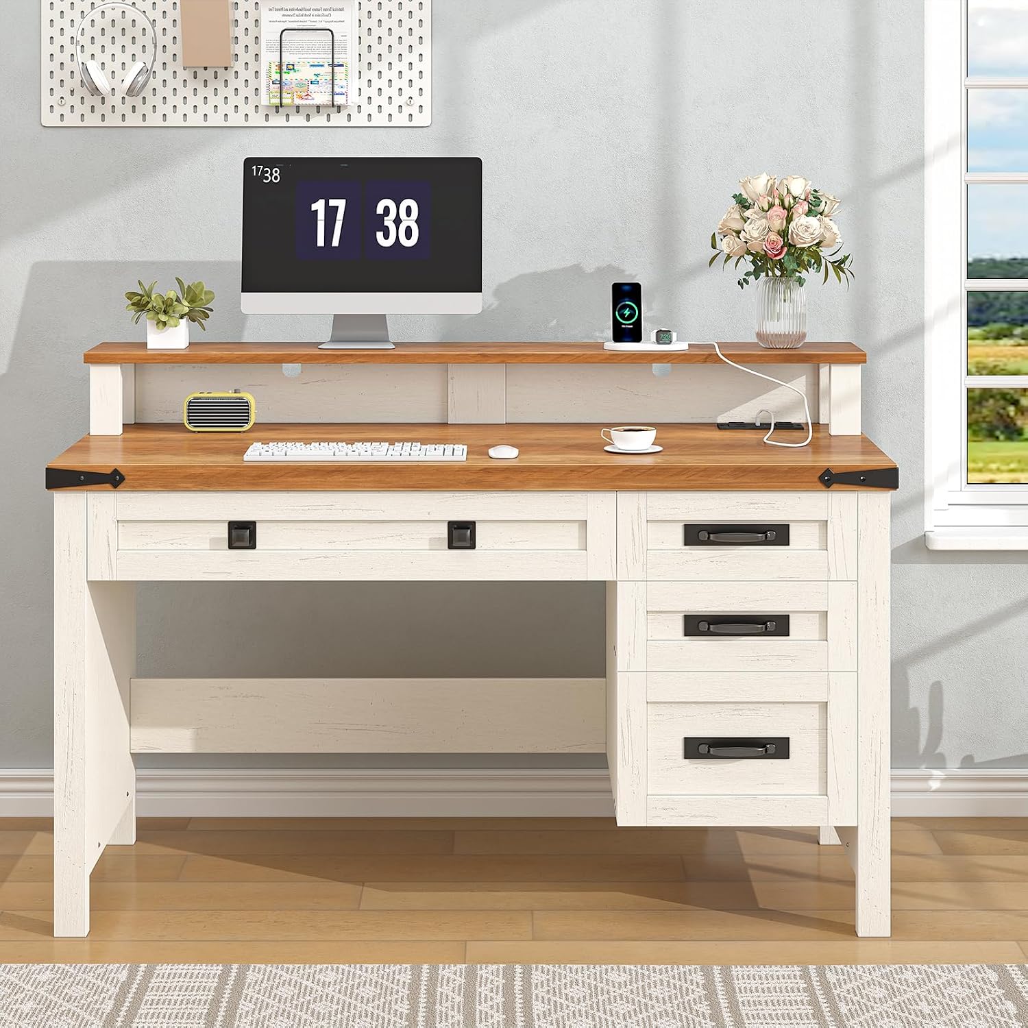Bureau d'ordinateur de style f - Home Office L Shaped Desk avis et prix