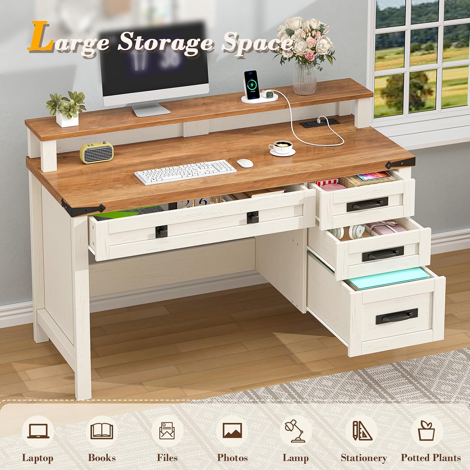 Bureau d'ordinateur de style f - Home Office L Shaped Desk avis et prix