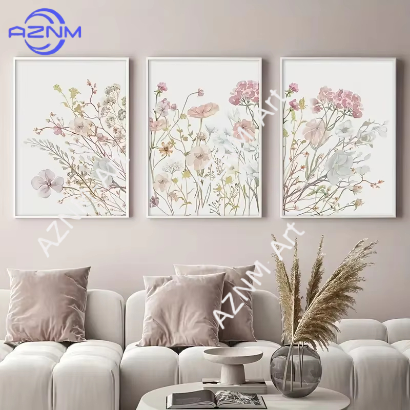 Peinture sur toile florale ros - Home Office Minimalist avis et prix
