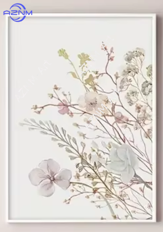 Peinture sur toile florale ros - Home Office Minimalist avis et prix